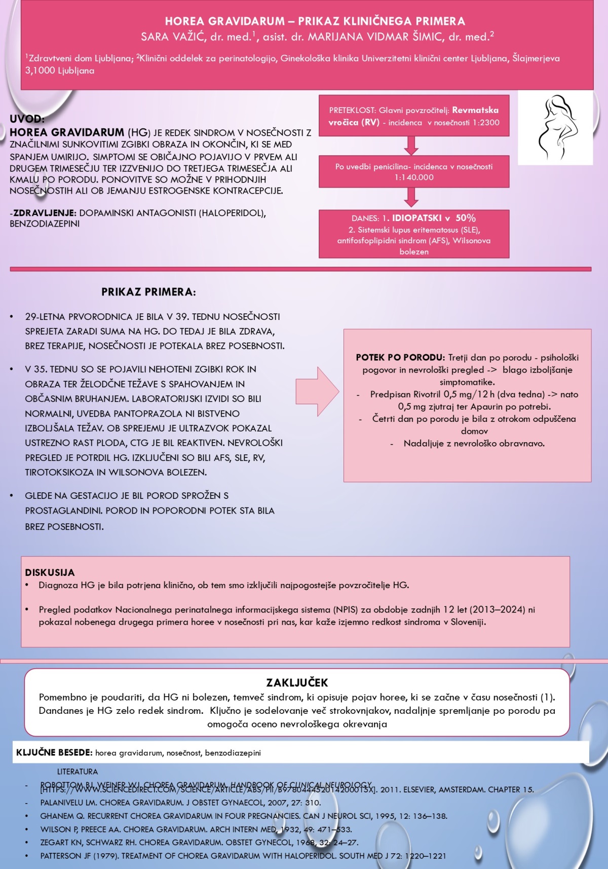 HOREA GRAVIDARUM – PRIKAZ KLINIČNEGA PRIMERA
