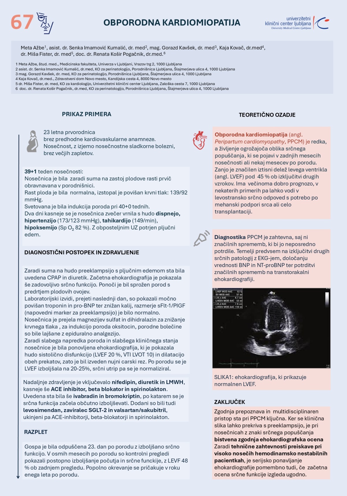 OBPORODNA KARDIOMIOPATIJA – PRIKAZ PRIMERA