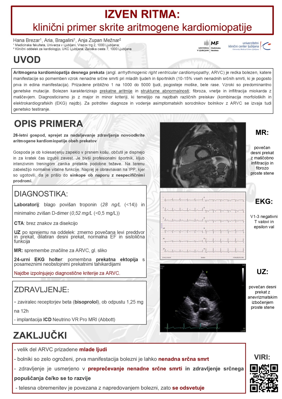 IZVEN RITMA – KLINIČNI PRIMER SKRITE ARITMOGENE KARDIOMIOPATIJE